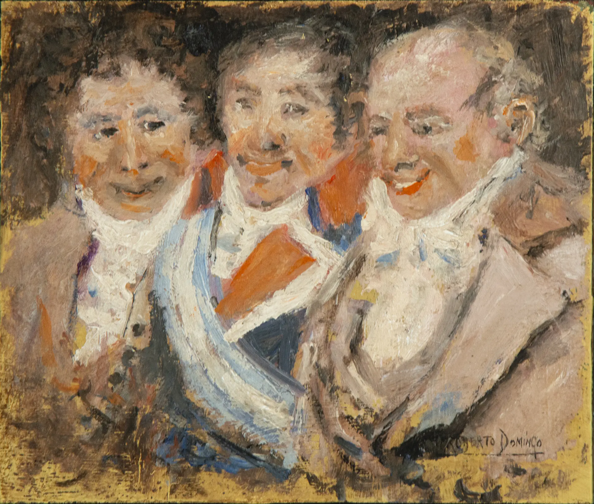 Characters. Signed Roberto Domingo. Spanish School. 20th Century