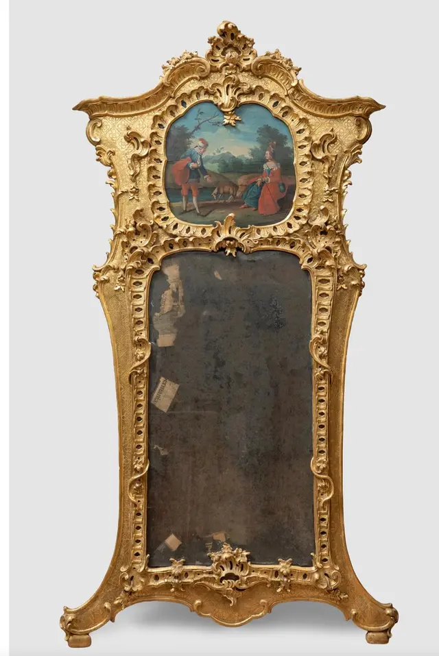 Trumeau mirror with gallant scene – Venetian School – third quarter