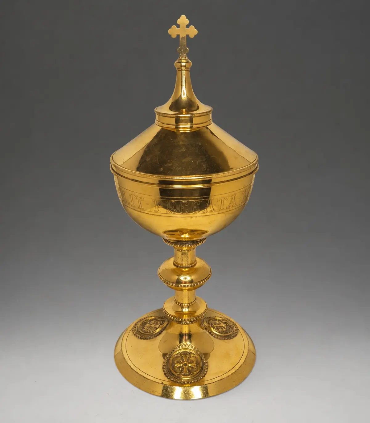Holy Chalice in silvered metal, 19th Century