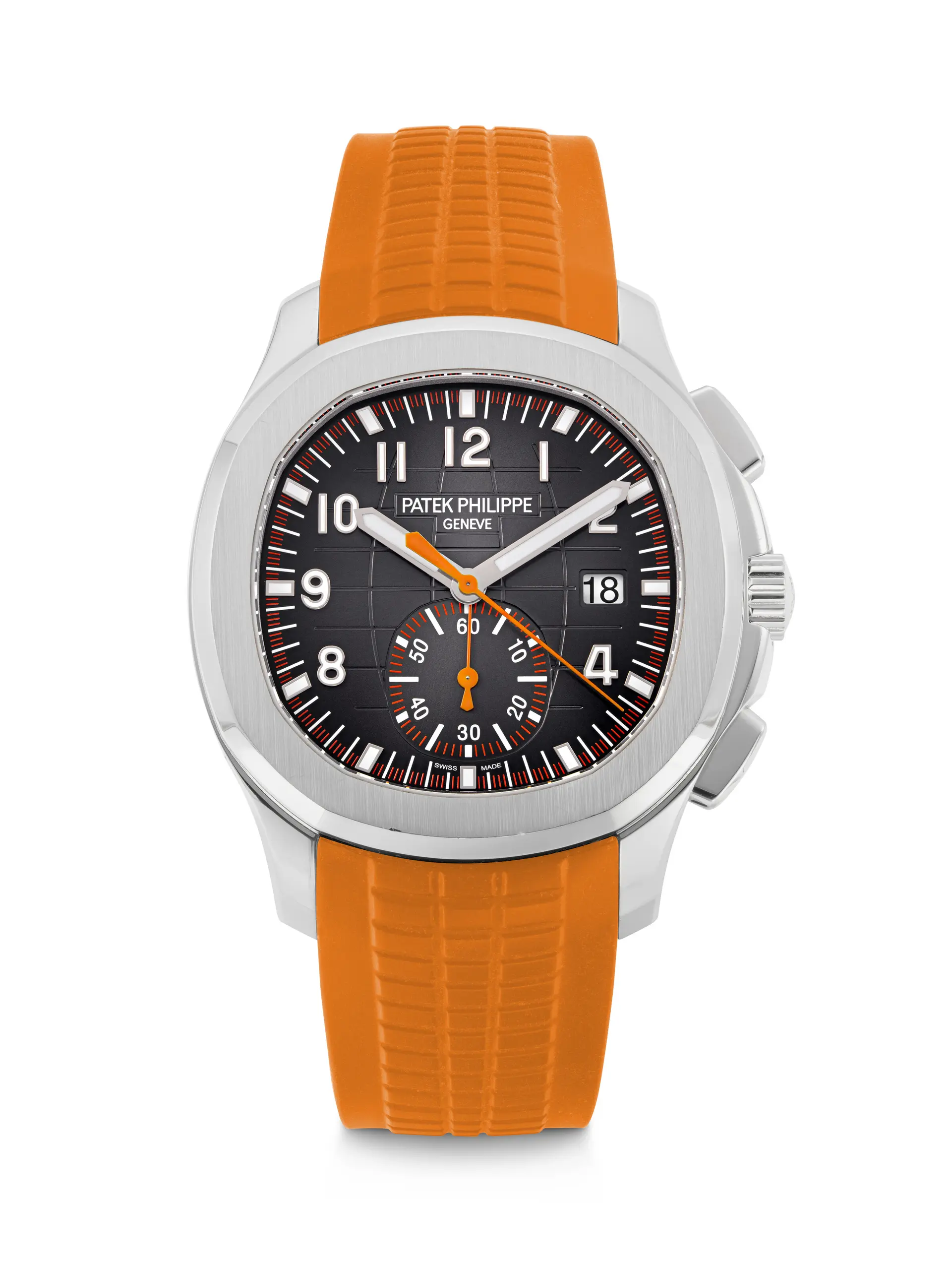 Patek Philippe. A Stainless Steel Automatic Flyback Chronograph Wristwatch