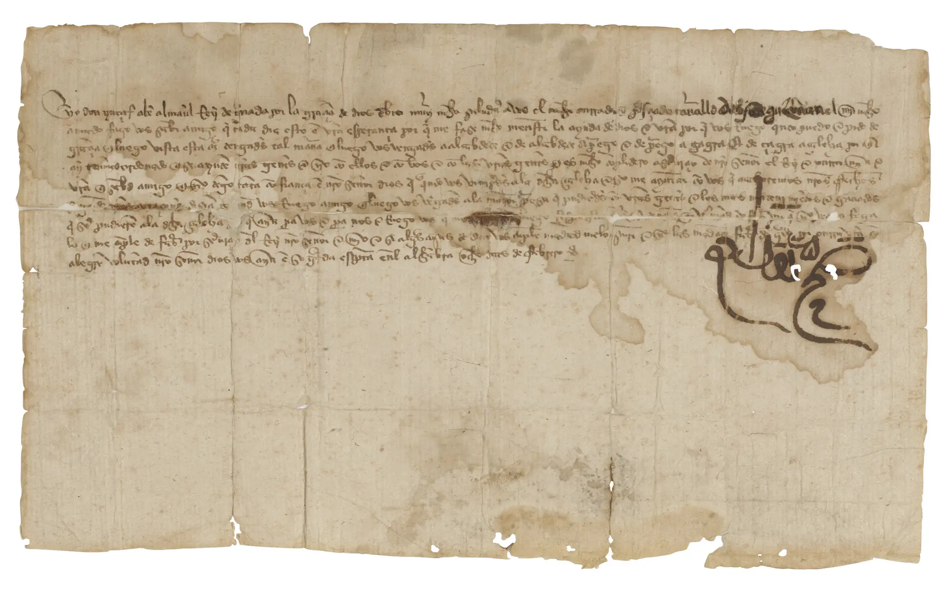 A Letter from Sultan Yusuf Iv of Granada to Castilian Master of Calatrava