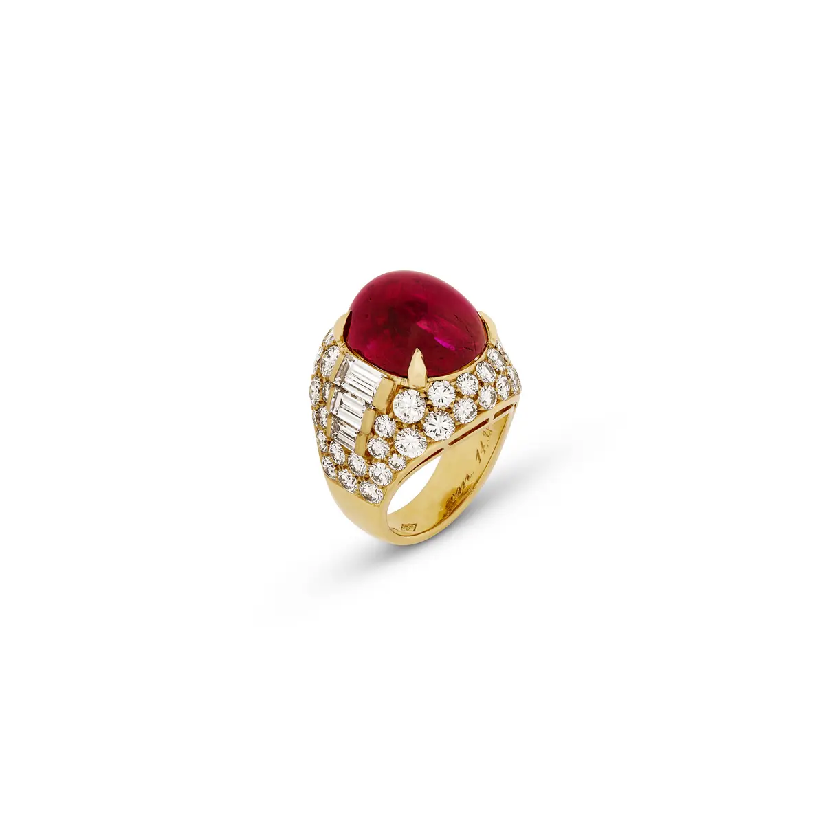 Important Bulgari Ruby and Diamond 'Trombino' Ring