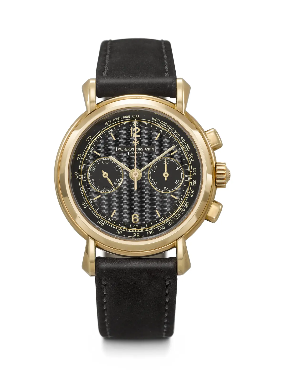Vacheron Constantin. A Highly Attractive 18K Gold Chronograph Wristwatch