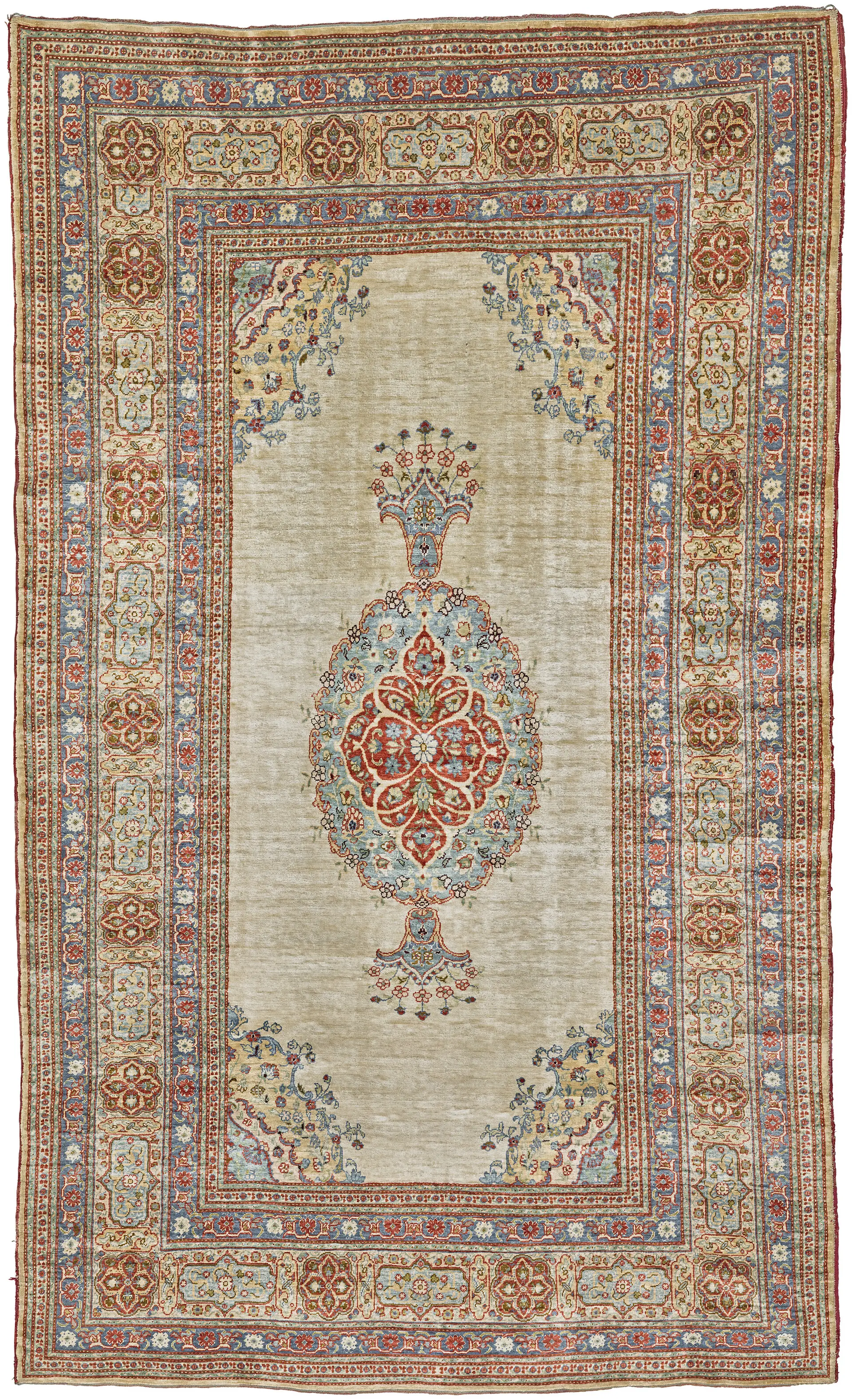 A Silk Feshane Rug