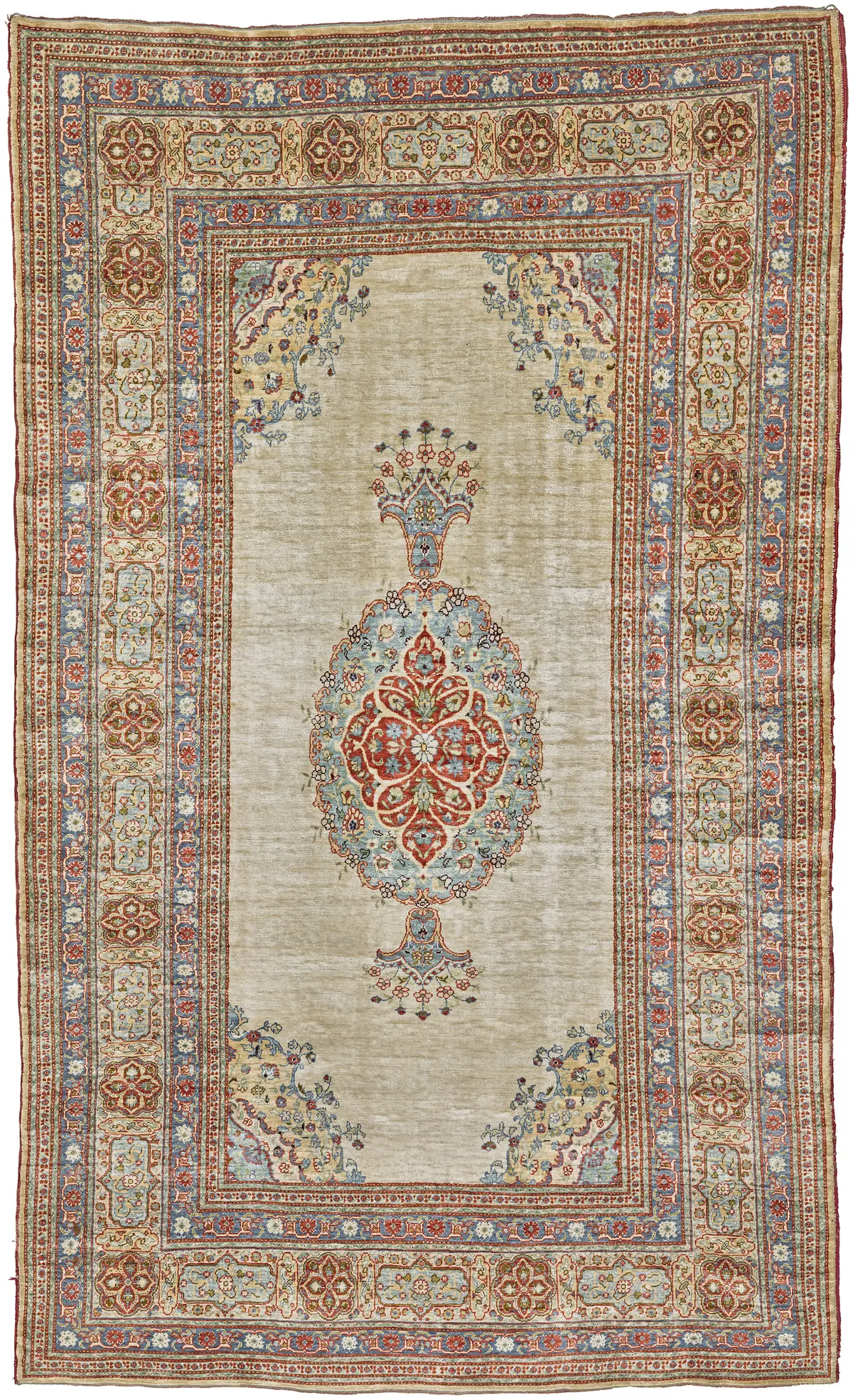 A Silk Feshane Rug