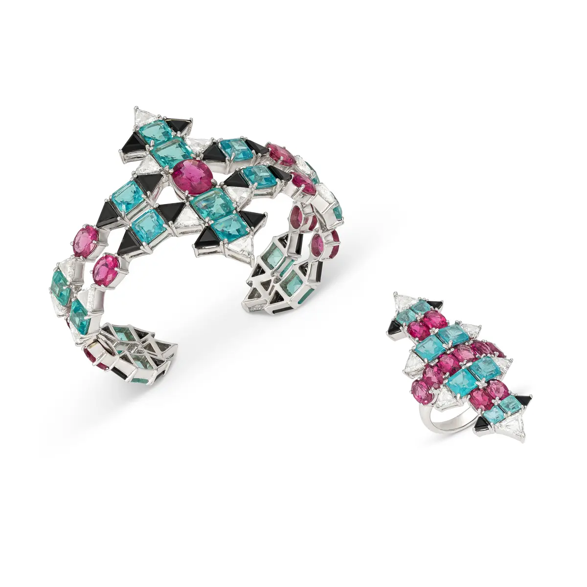 Nikos Koulis Set of Multi-Gem Jewellery