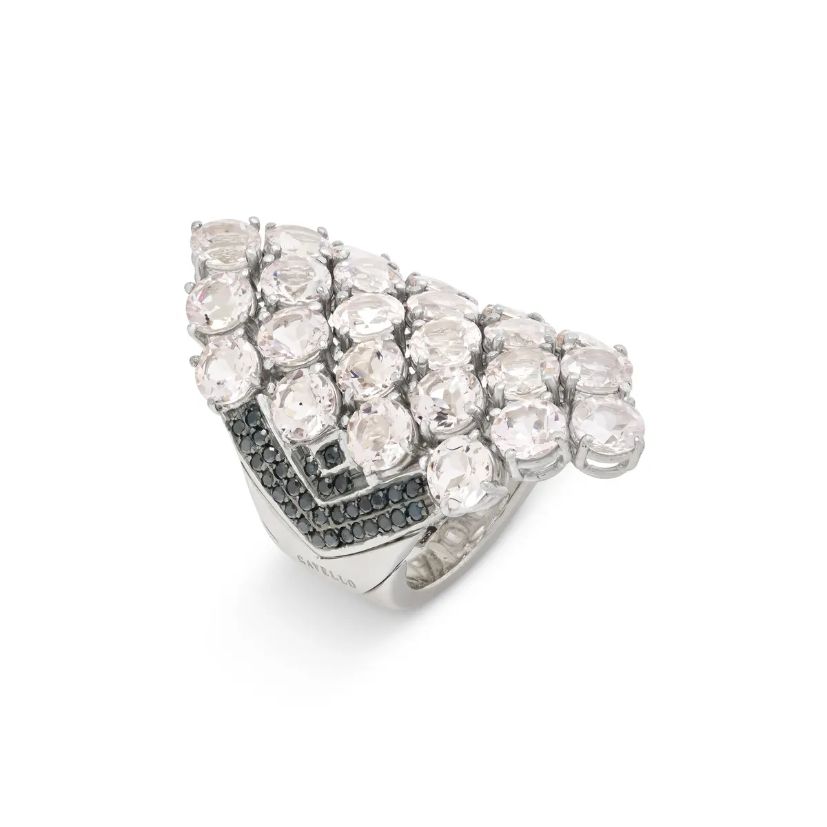 Gavello Pink Gemstone and Black Diamond Ring
