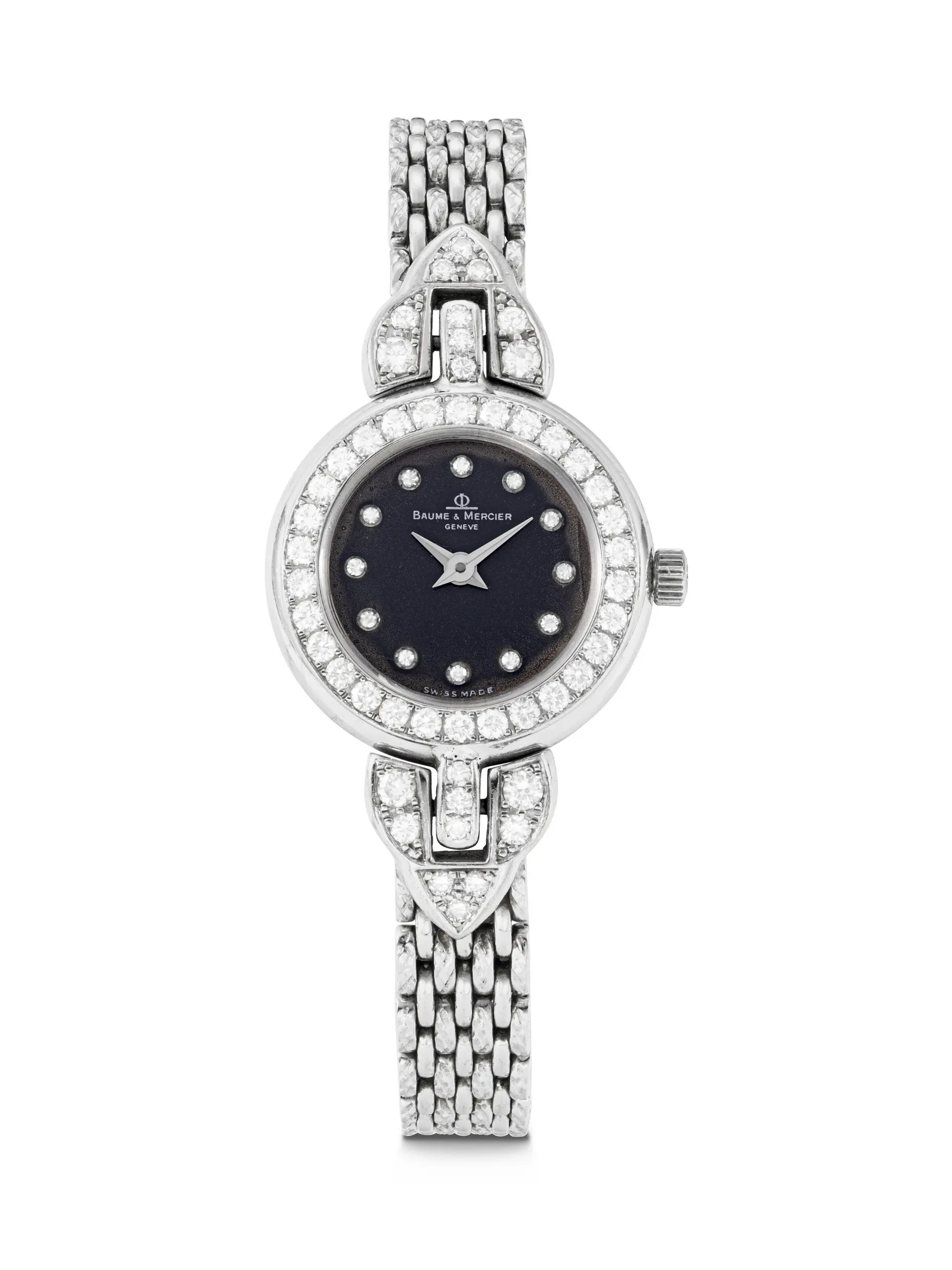Baume & Mercier. A Lady's 18K White Gold and Diamond-Set Wristwatch
