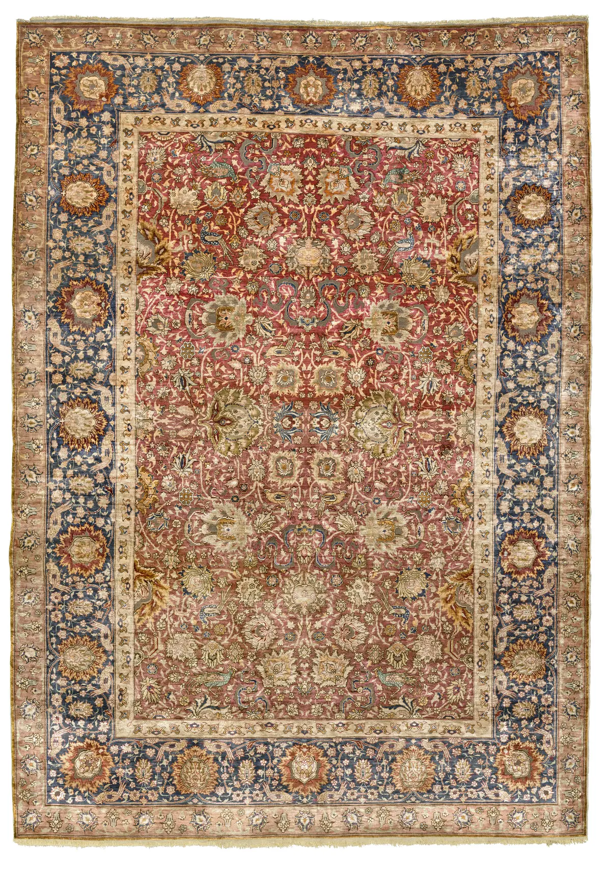 A Silk and Metal-Thread Koum Kapi Rug