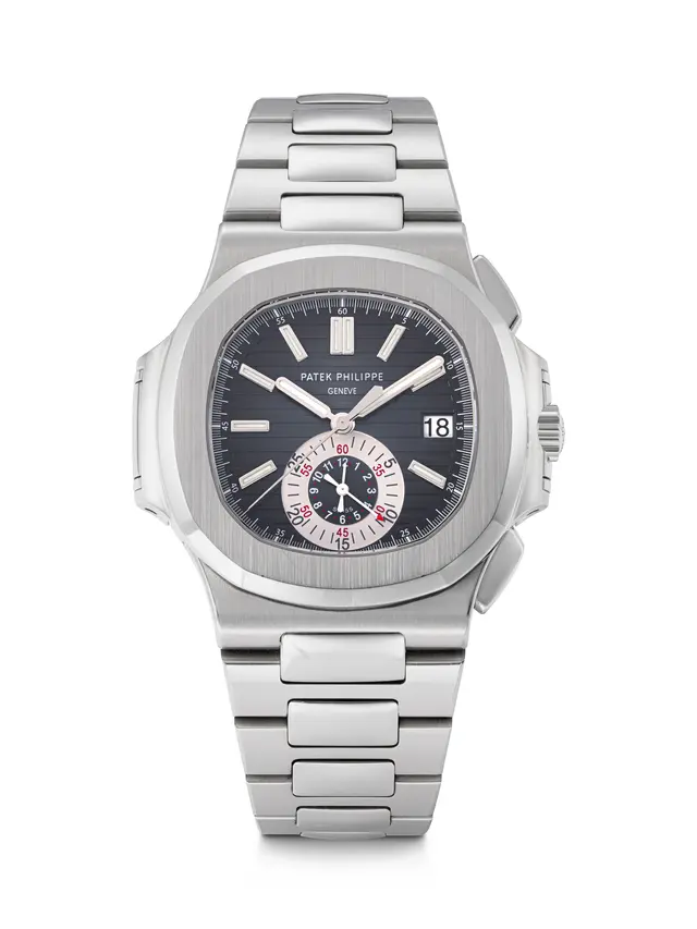 Patek Philippe. A Stainless Steel Automatic Flyback Chronograph Wristwatch