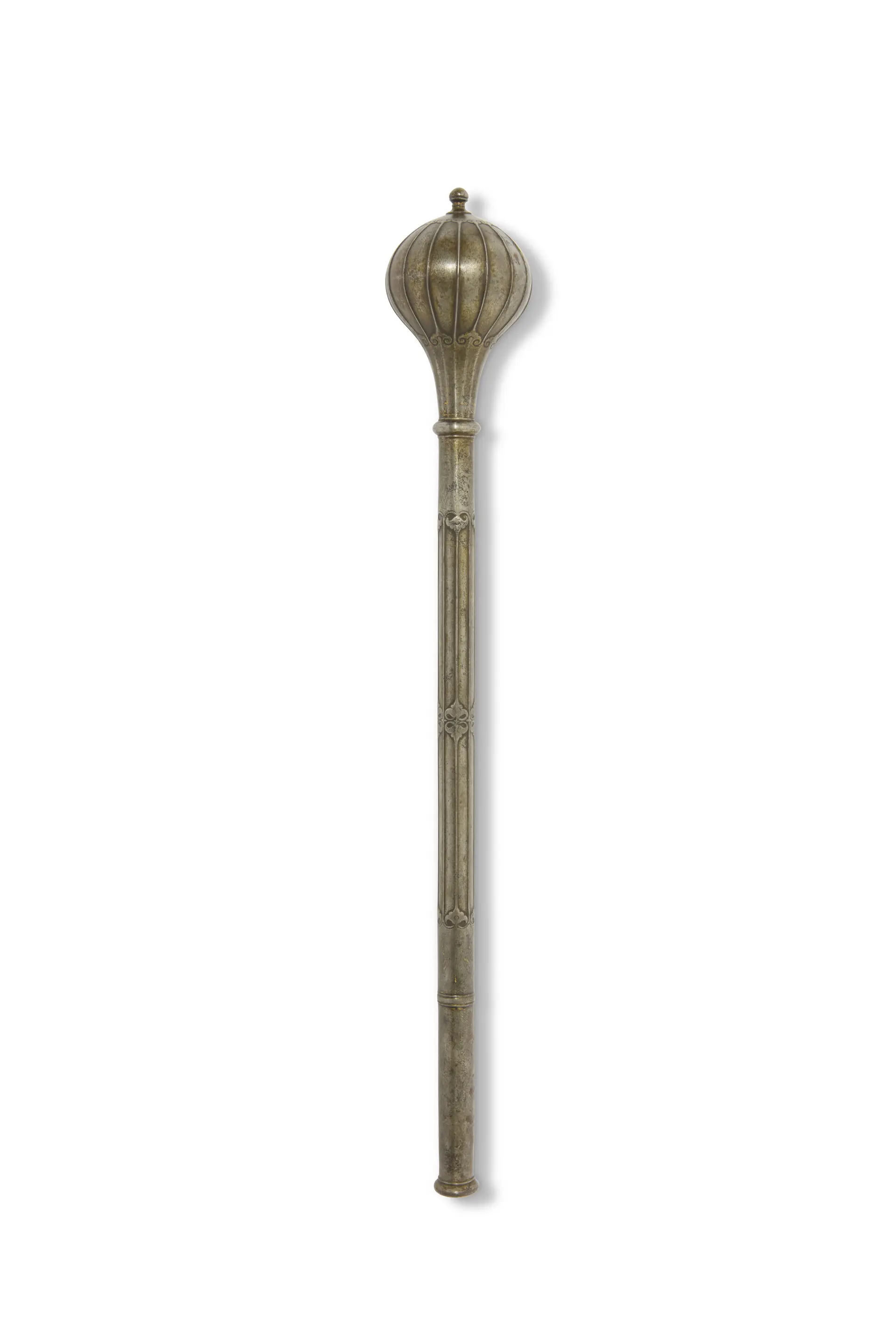 A Gold Overlaid Steel Mace