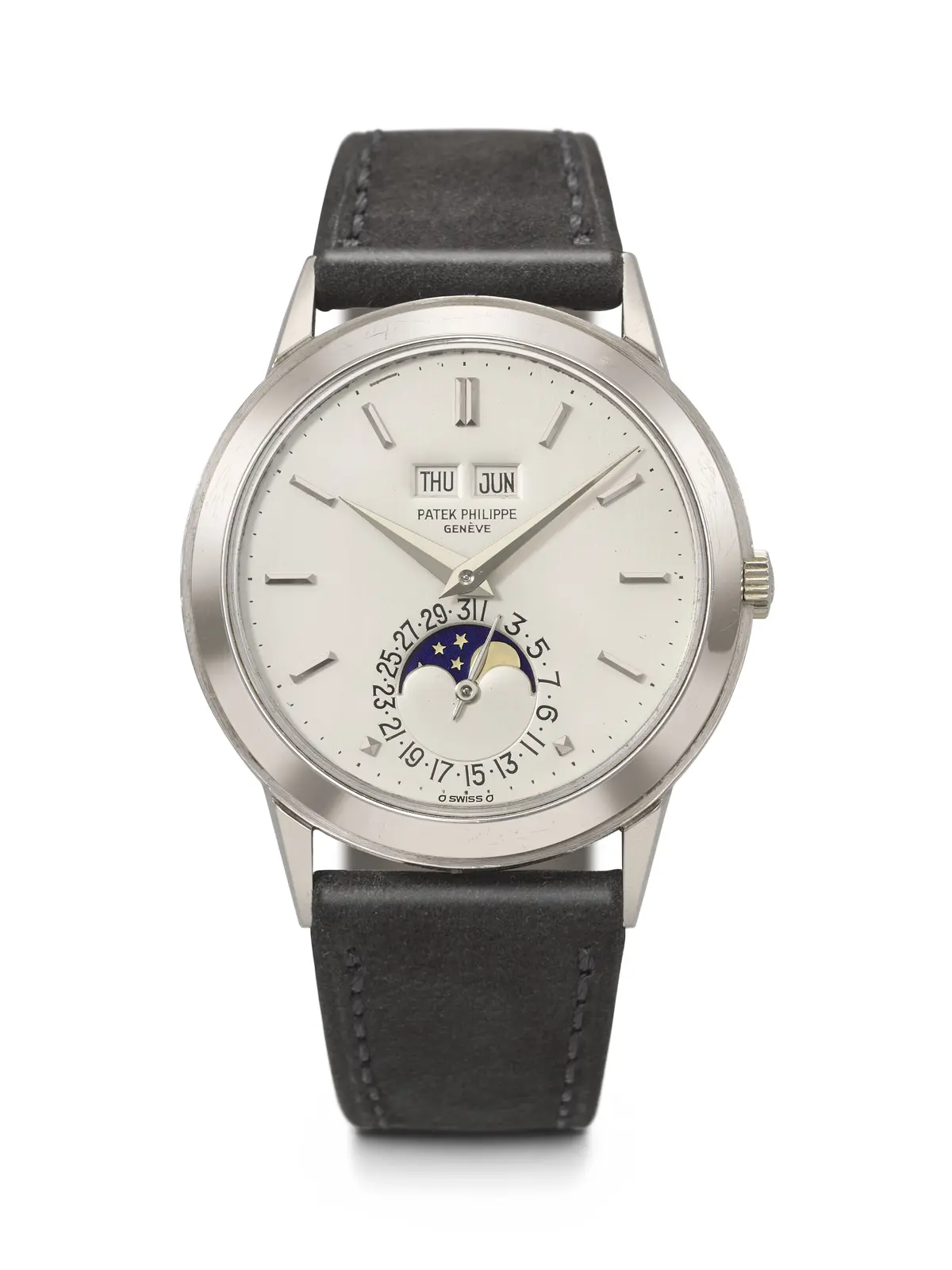 Patek Philippe. An Extremely Rare and Highly Attractive 18K White