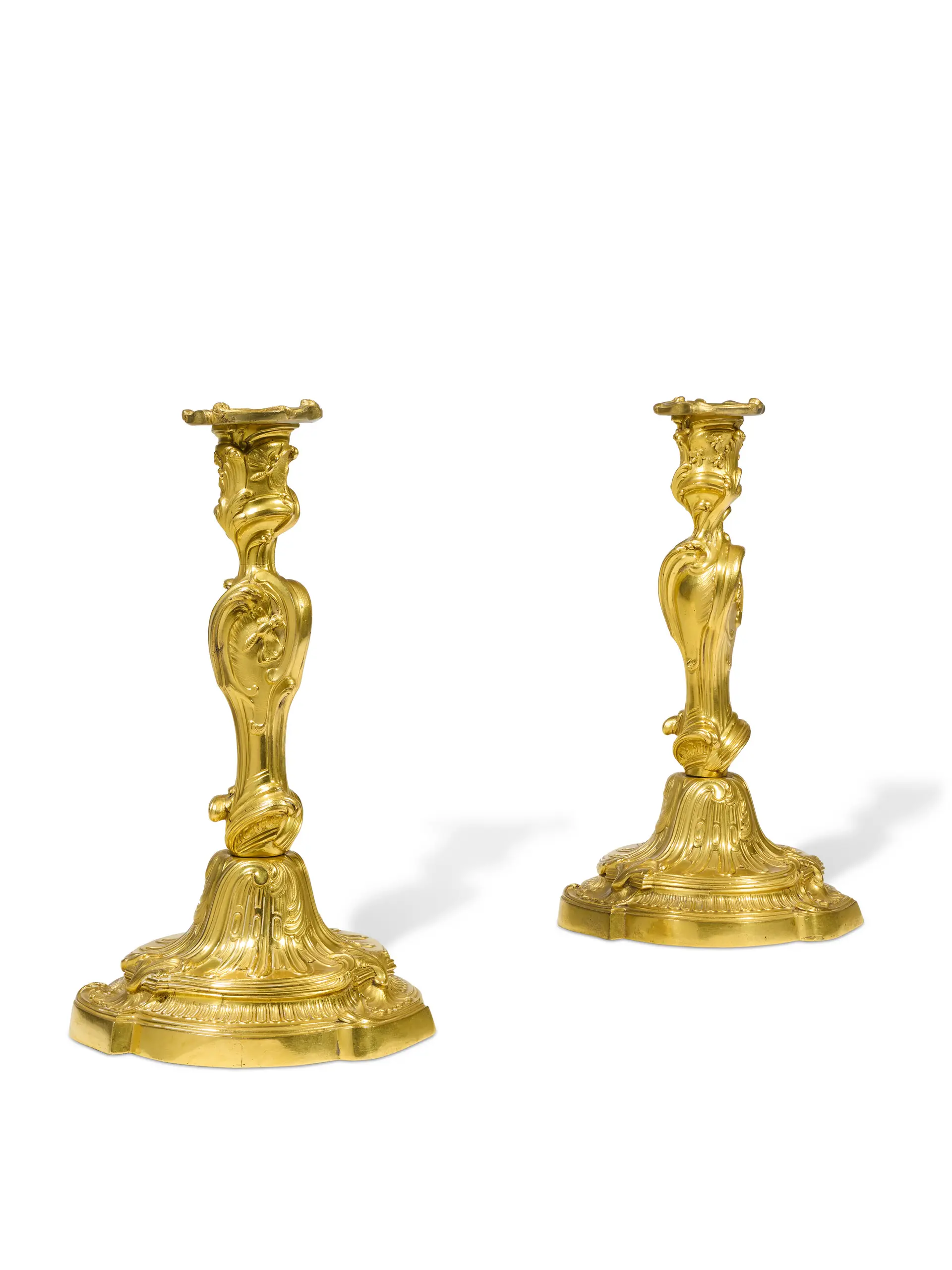 Paire De Flambeaux D'époque Louis Xv