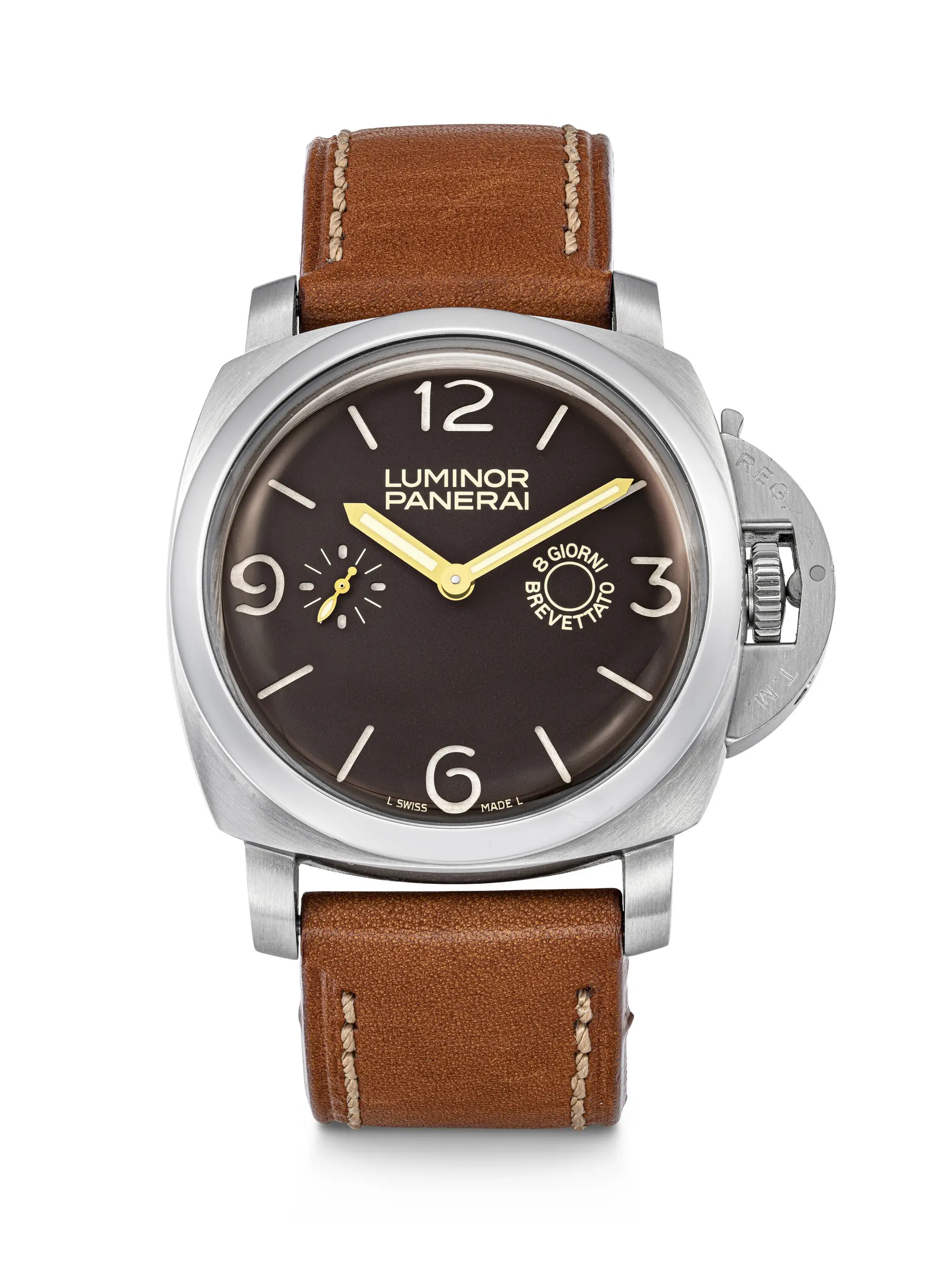 Panerai. A Rare Stainless Steel Limited Edition Wristwatch with Angelus
