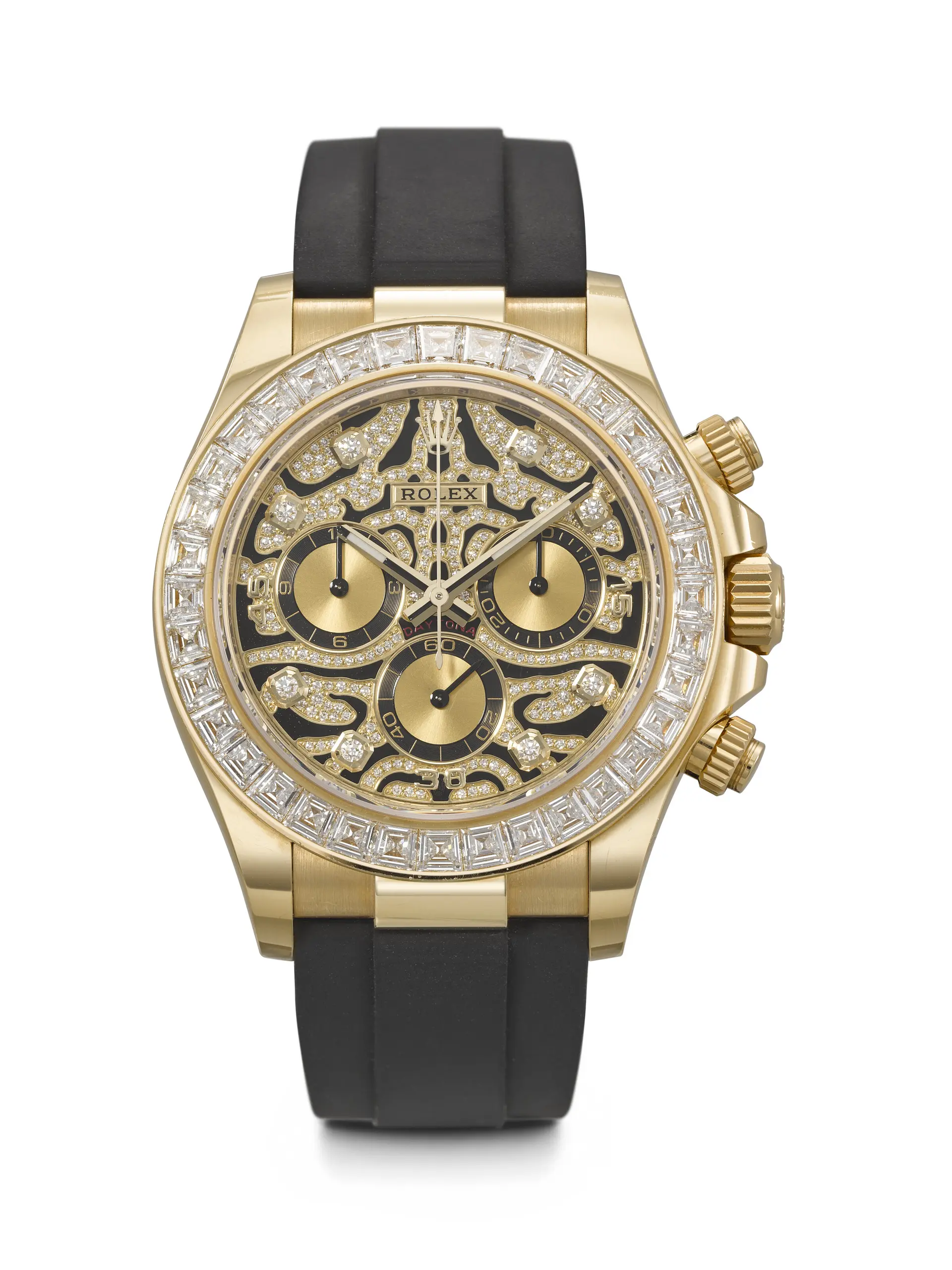Rolex. A Dazzling and Highly Attractive 18K Gold and Diamond-Set Automatic
