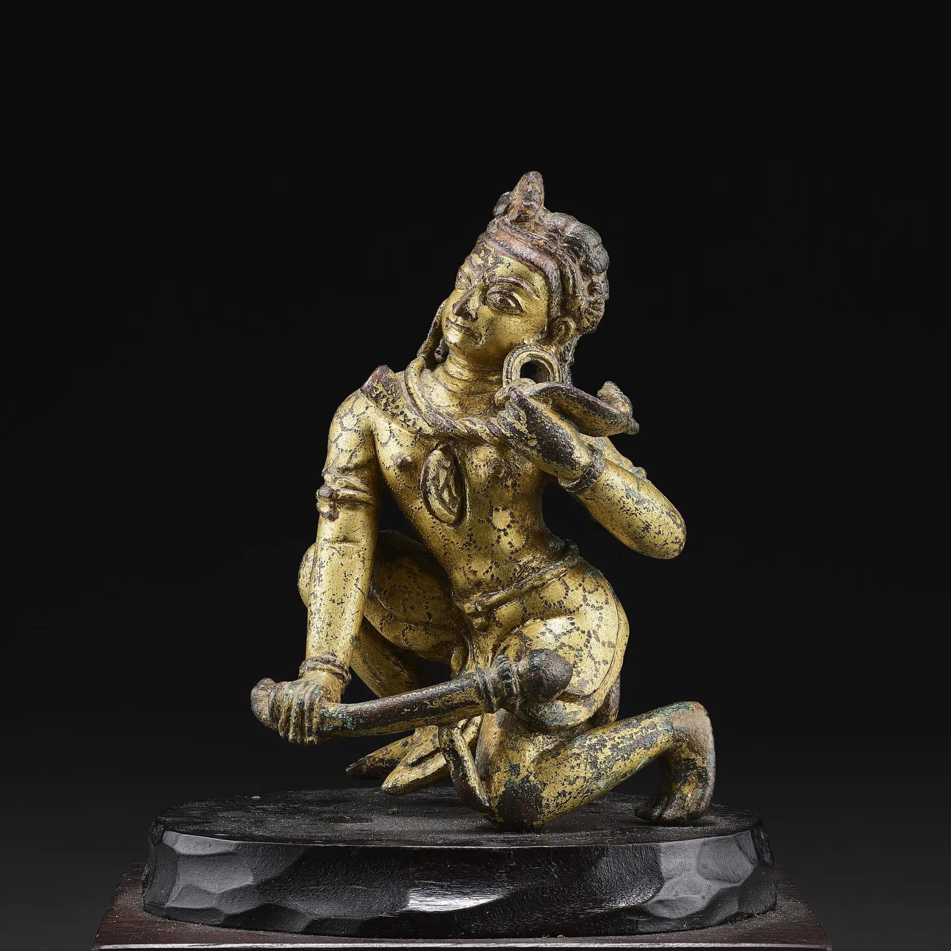 A Gilt Copper Alloy Figure of a Demon Victim of Durga's Wrath