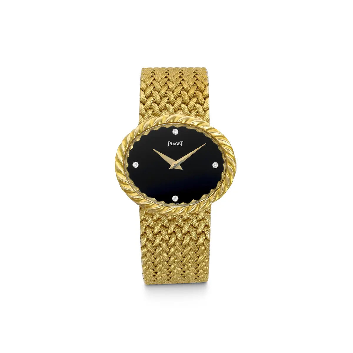 Piaget Enamel and Diamond Wristwatch