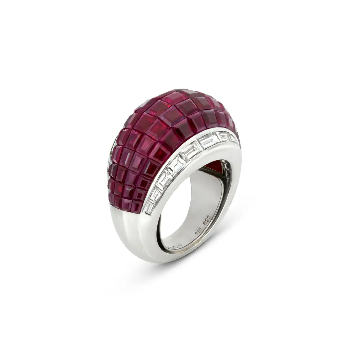 Van Cleef & Arpels Ruby and Diamond 'Nouveau Lampion' Mystery-Set Ring