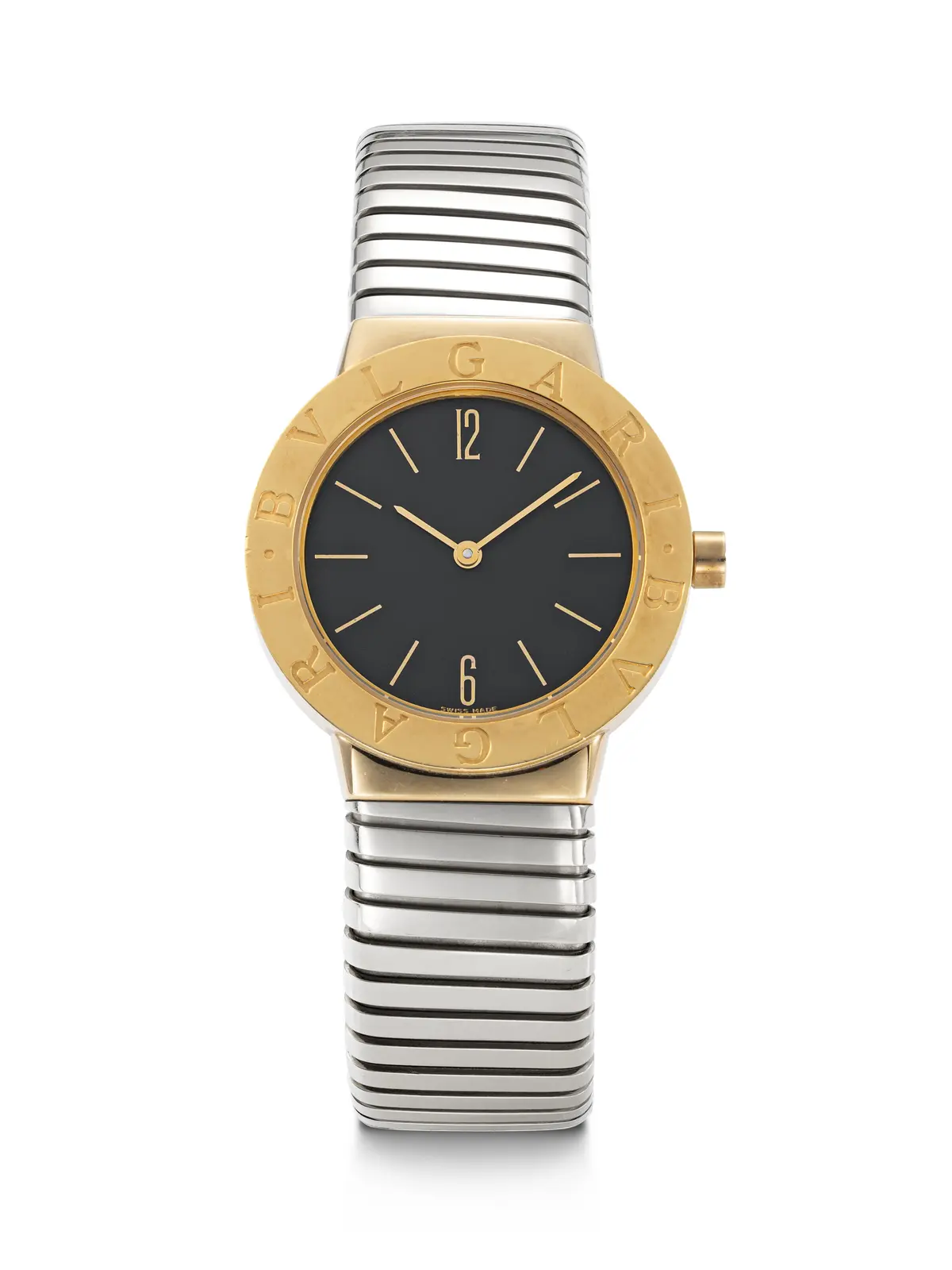 Bulgari. An 18K Gold and White Gold Bangle Watch