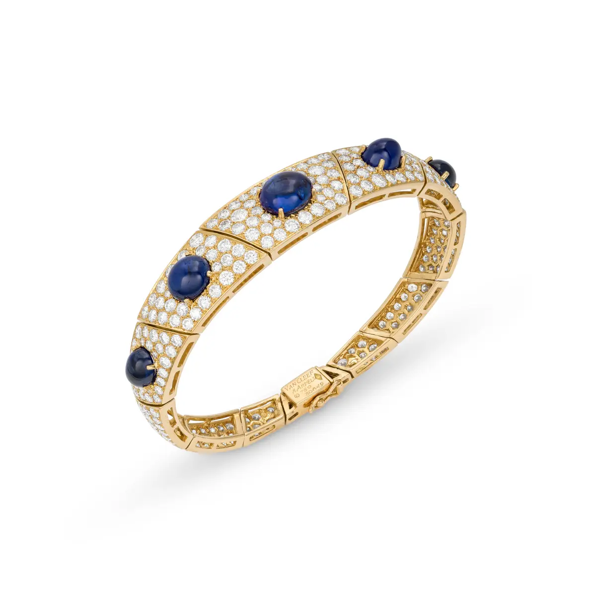Van Cleef & Arpels Sapphire and Diamond Bangle