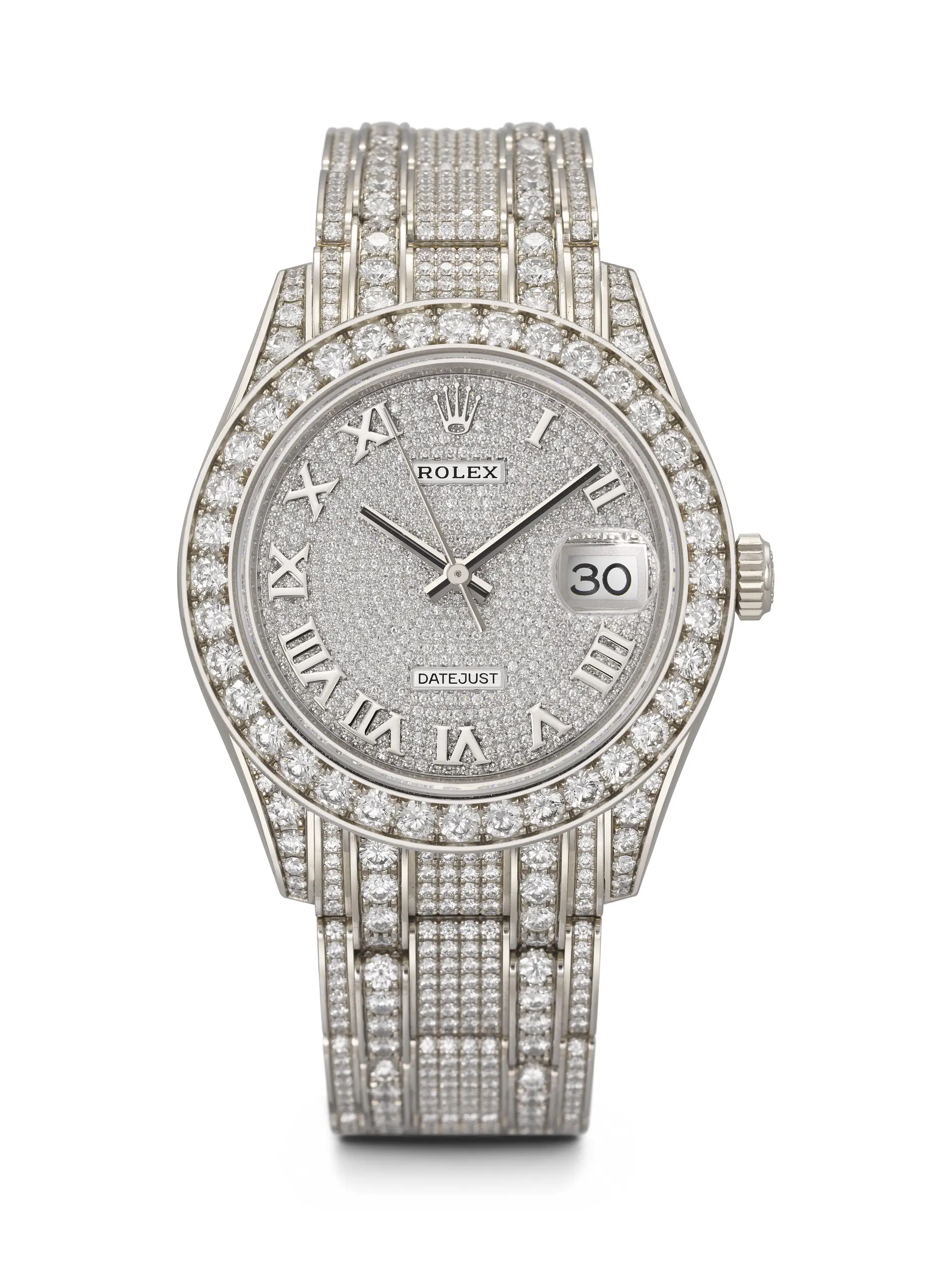 Rolex. A Dazzling 18K White Gold and Diamond-Set Automatic Wristwatch