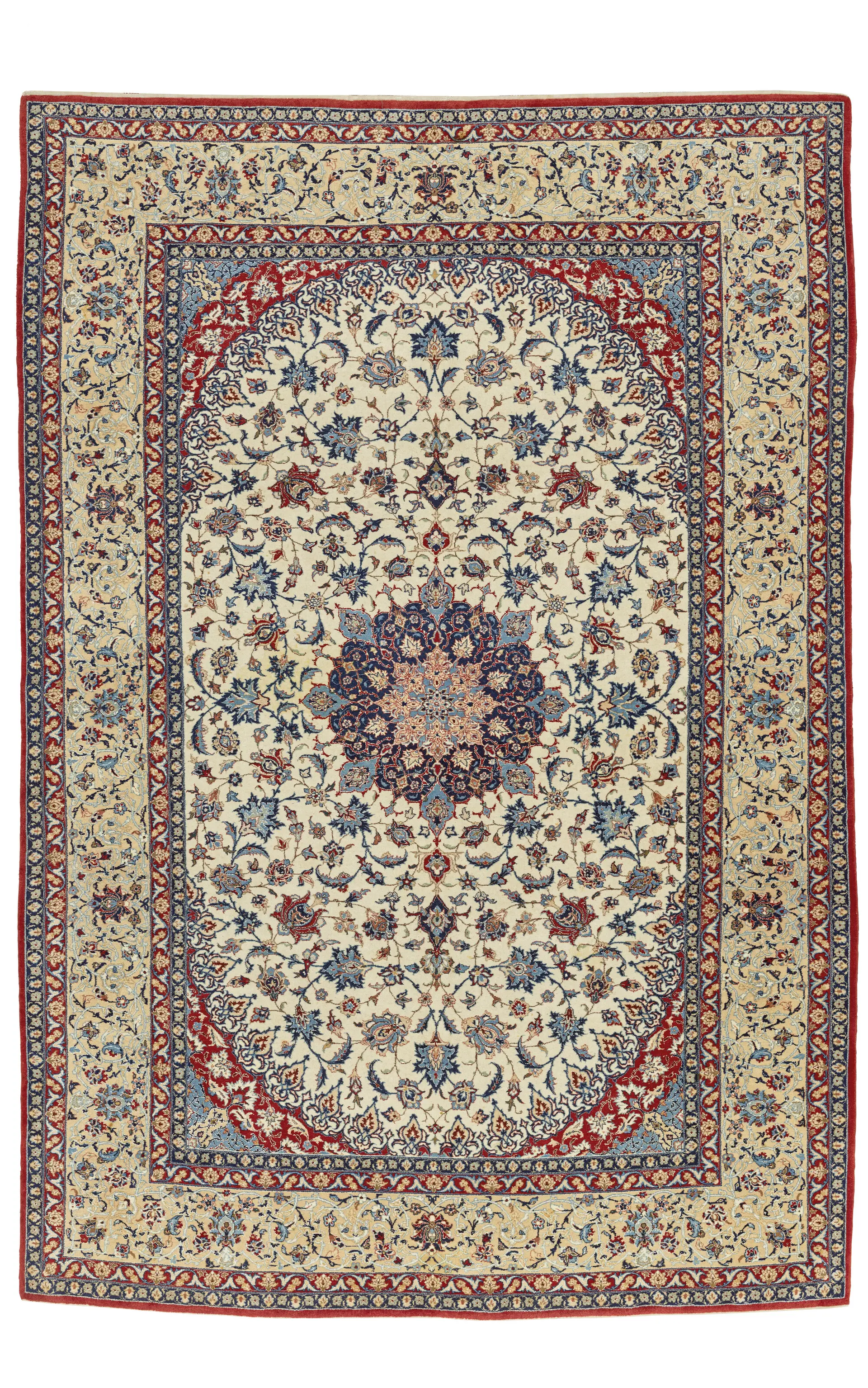 A Part-Silk Isfahan Rug