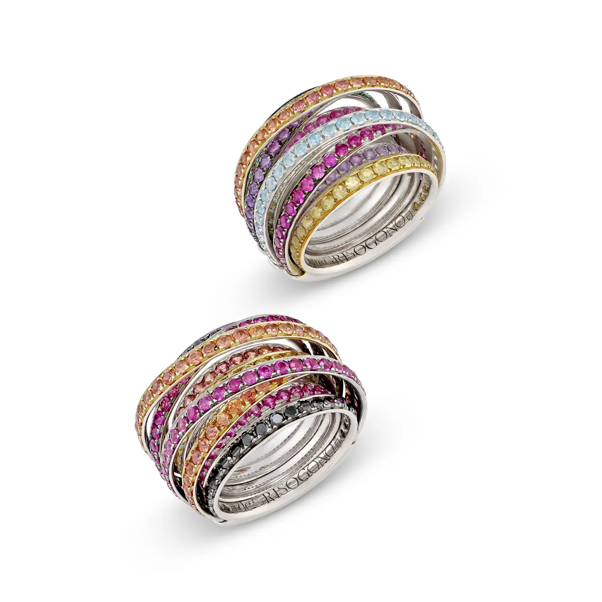 De Grisogono Pair of Multi-Gem Rings