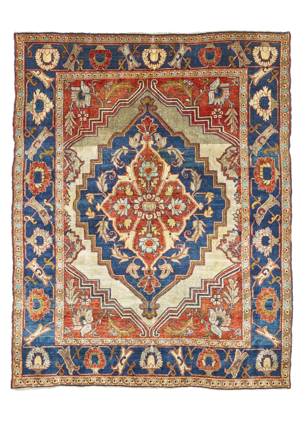 A Silk Heriz Rug