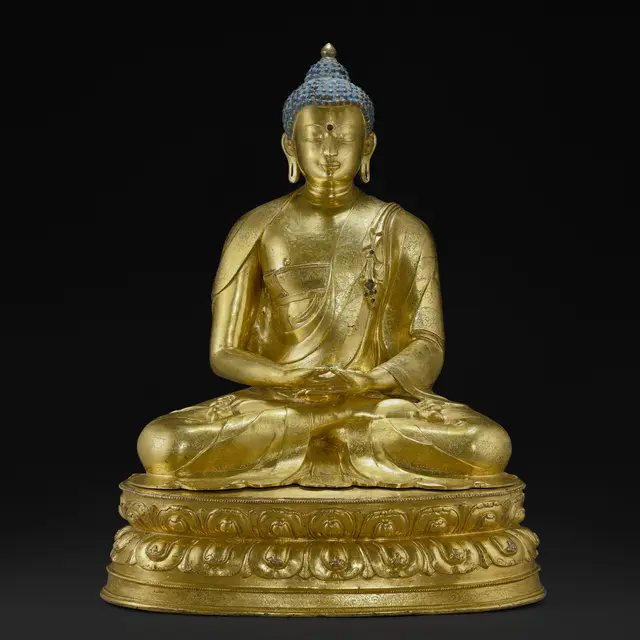 A Gilt Copper Alloy Figure of Amitabha