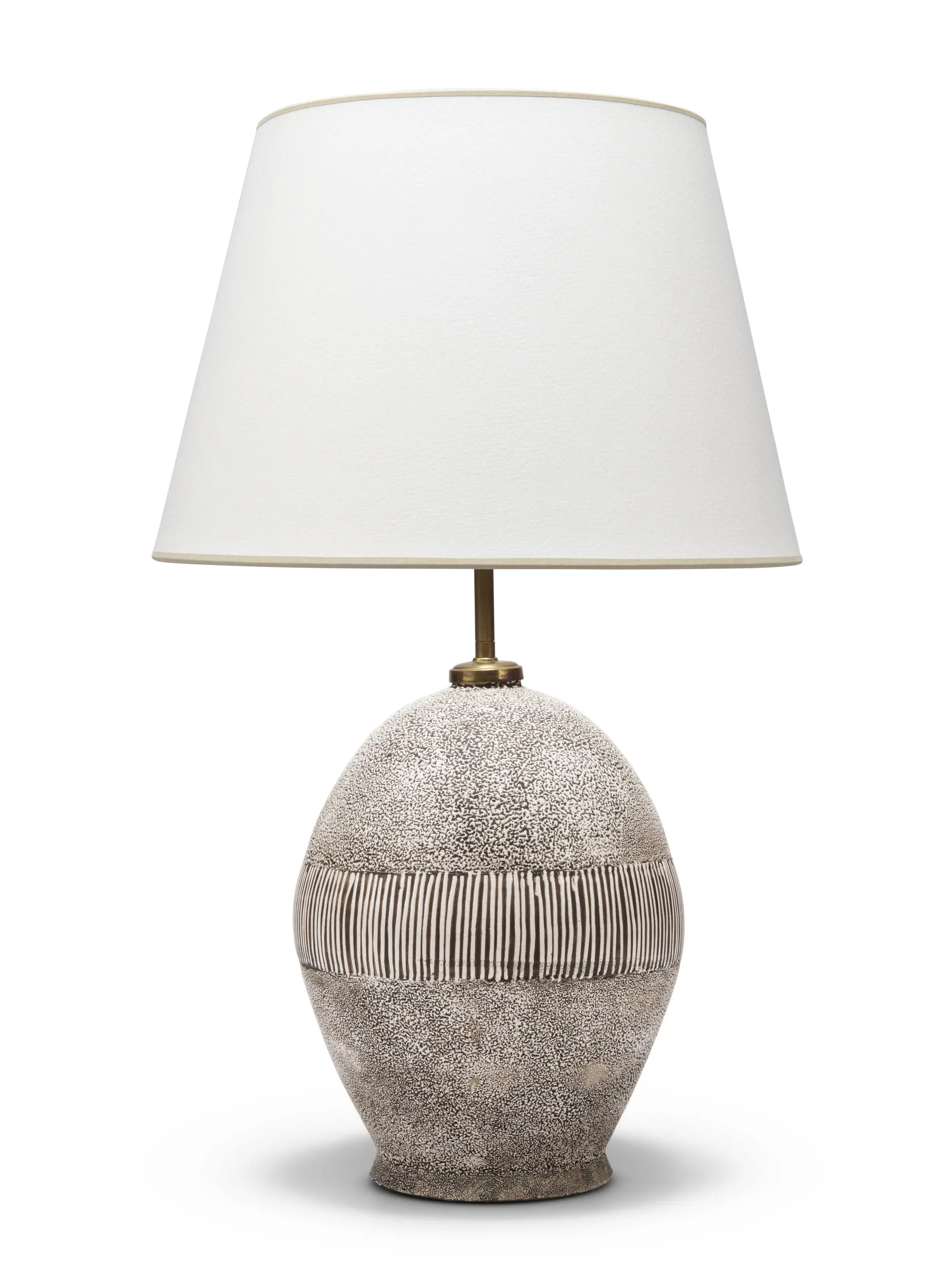 A Glazed Earthenware Table Lamp