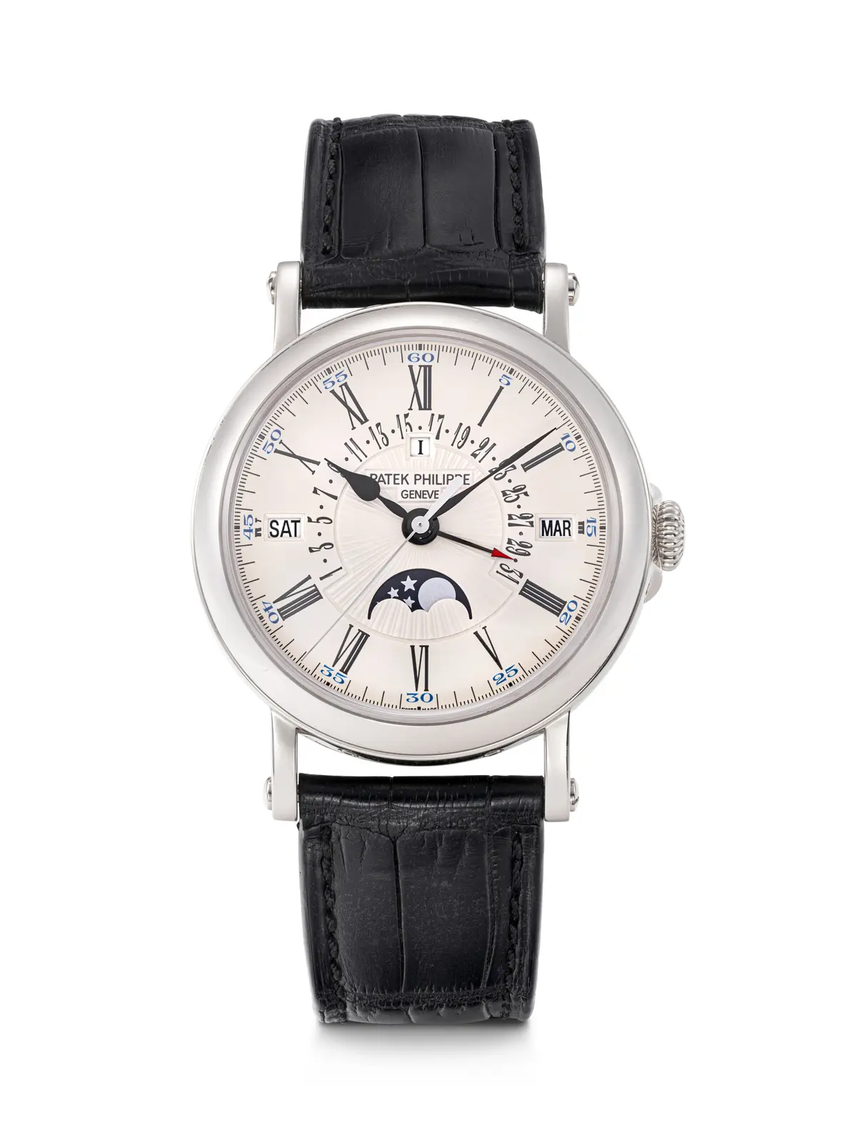 Patek Philippe. An 18K White Gold Automatic Perpetual Calendar Wristwatch