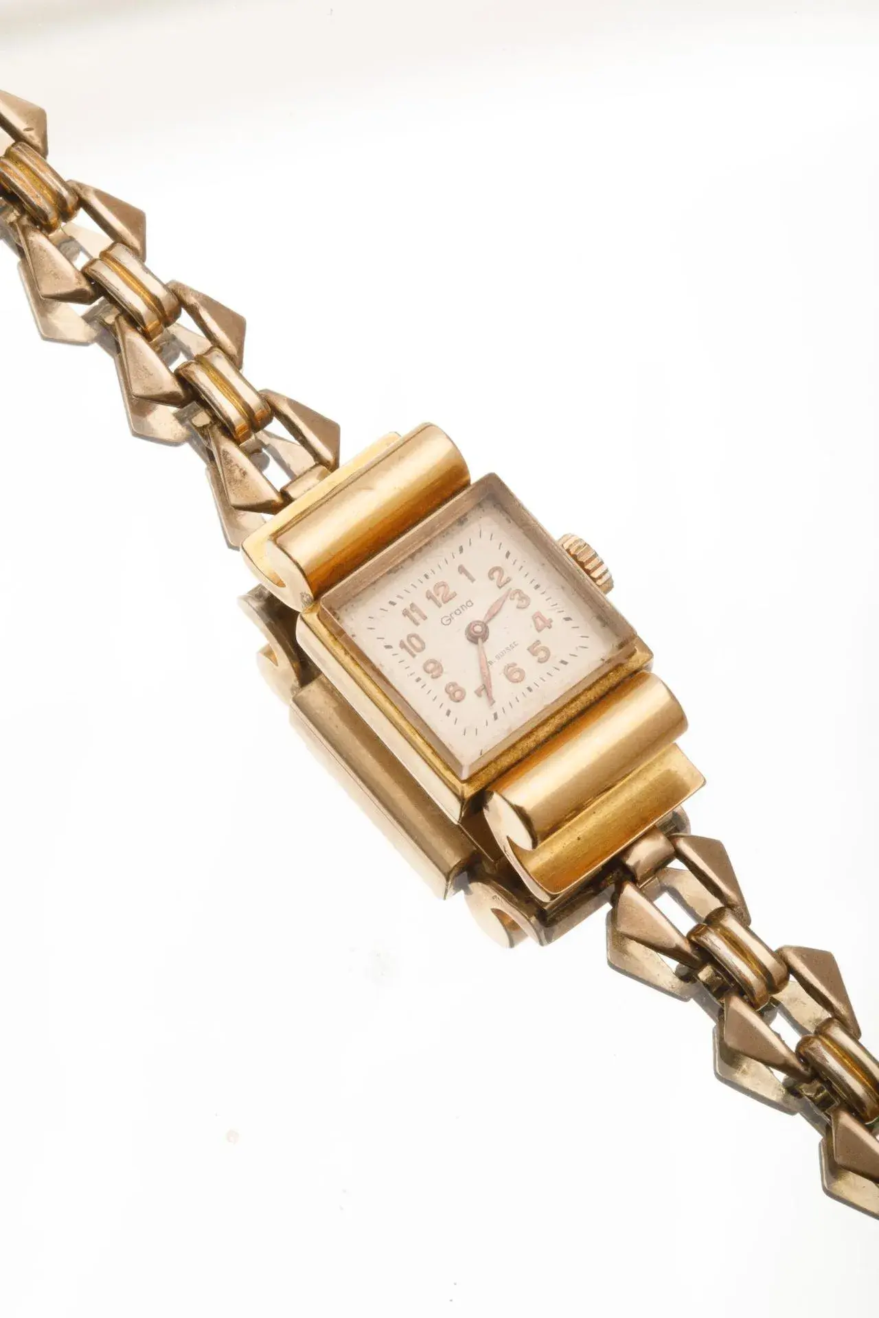 Women's watch with a "Tank"-style dial in 750-th yellow gold - Lot 70