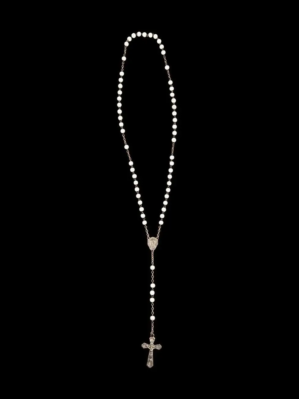 White Bead Rosary - Lot 21