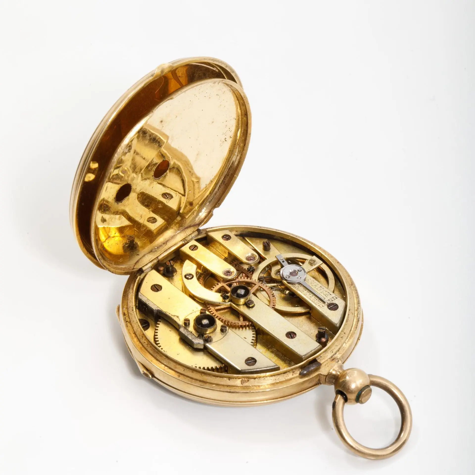 Small pocket watch made of 750-th yellow gold (horse-head ha - Lot 16