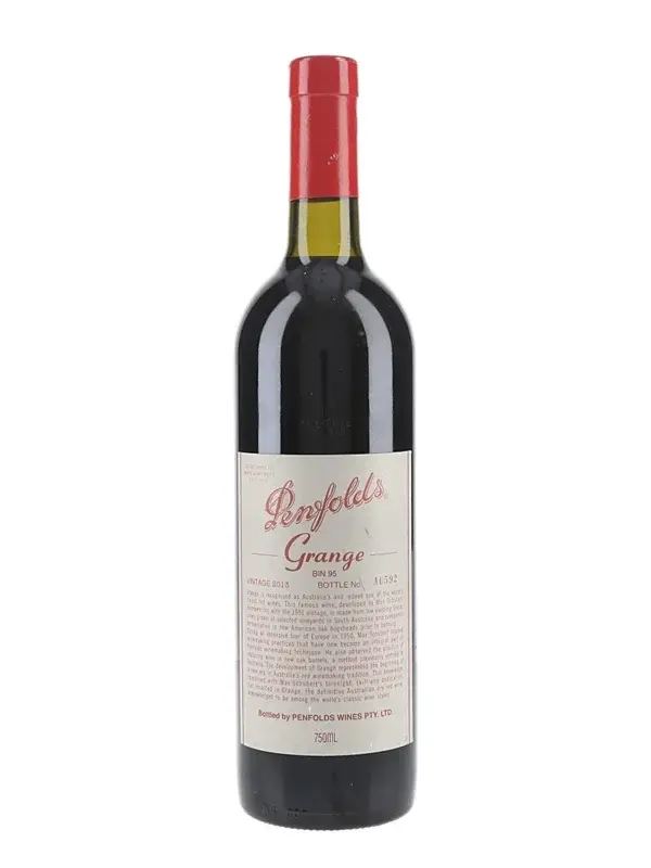 2013 Penfolds Grange Bin 95 100 Points Robert Parker's Wine Advocate