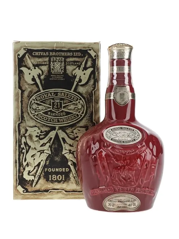 Royal Salute 21 Year Old Bottled 1990s - The Ruby Ceramic Flago 70cl / 40%