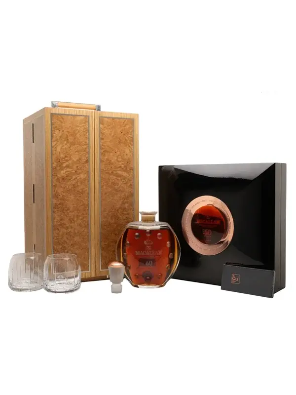 Macallan 60 Year Old In Lalique Display Case And Glasses 75cl / 53.2%