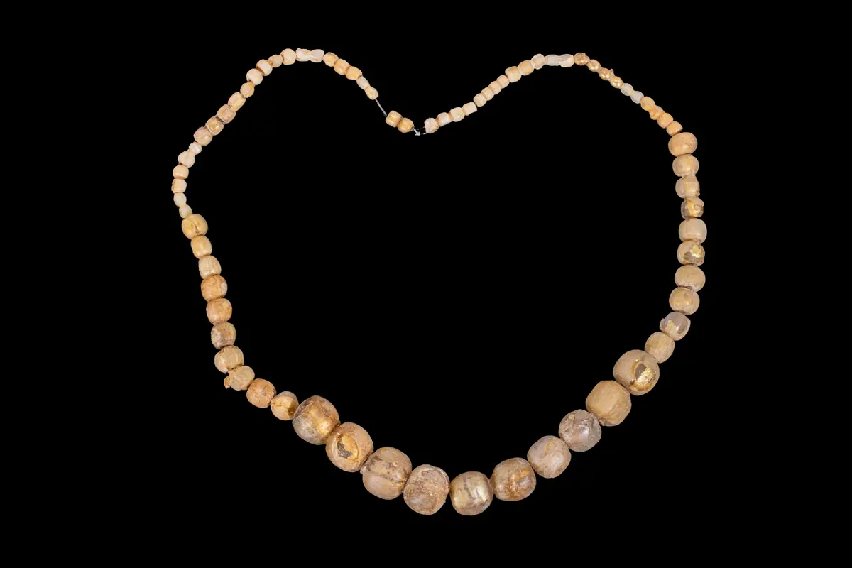 RARE VIKING GOLD LEAF GLASS BEADS