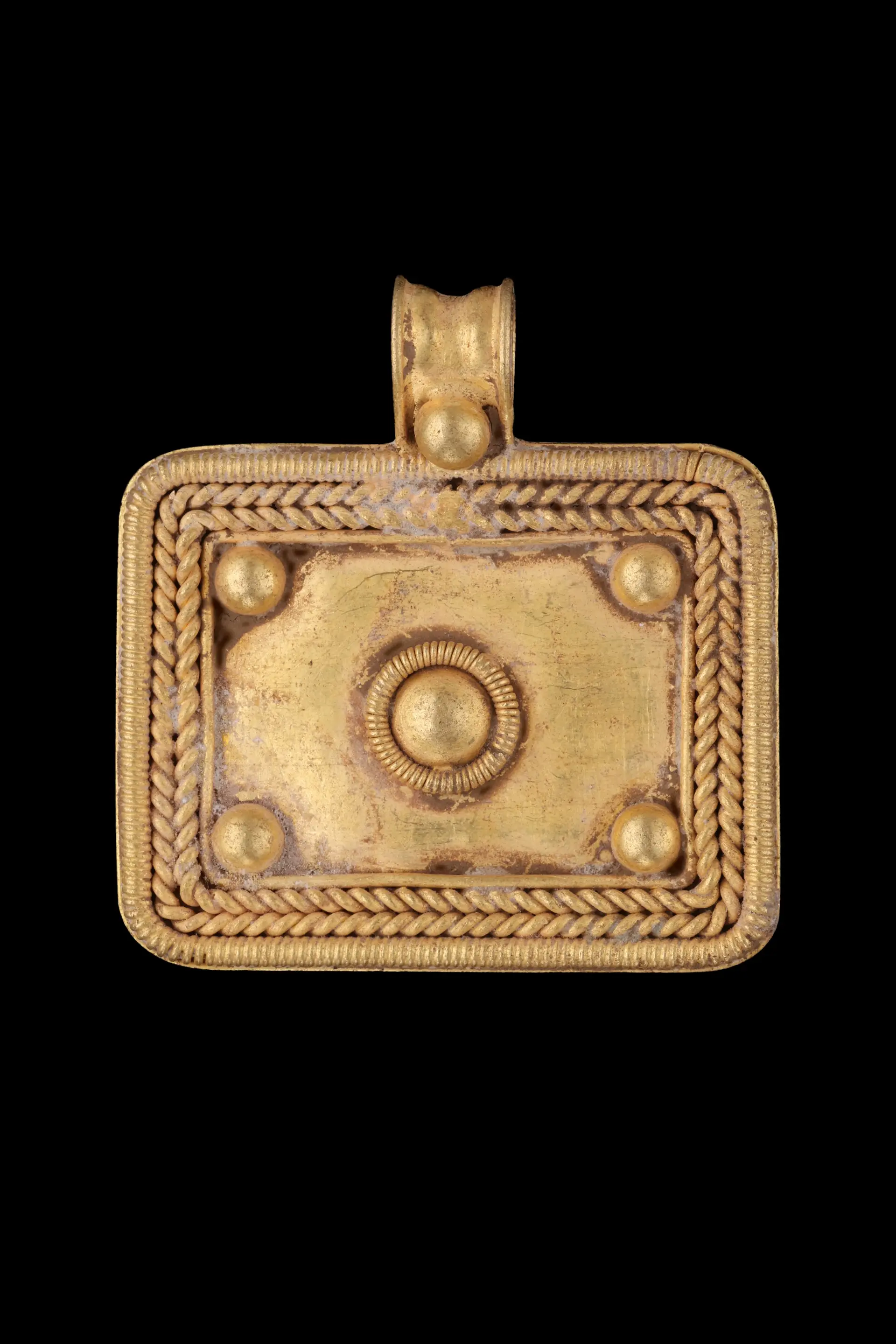 ROMAN GOLD PENDANT WITH PELLETS