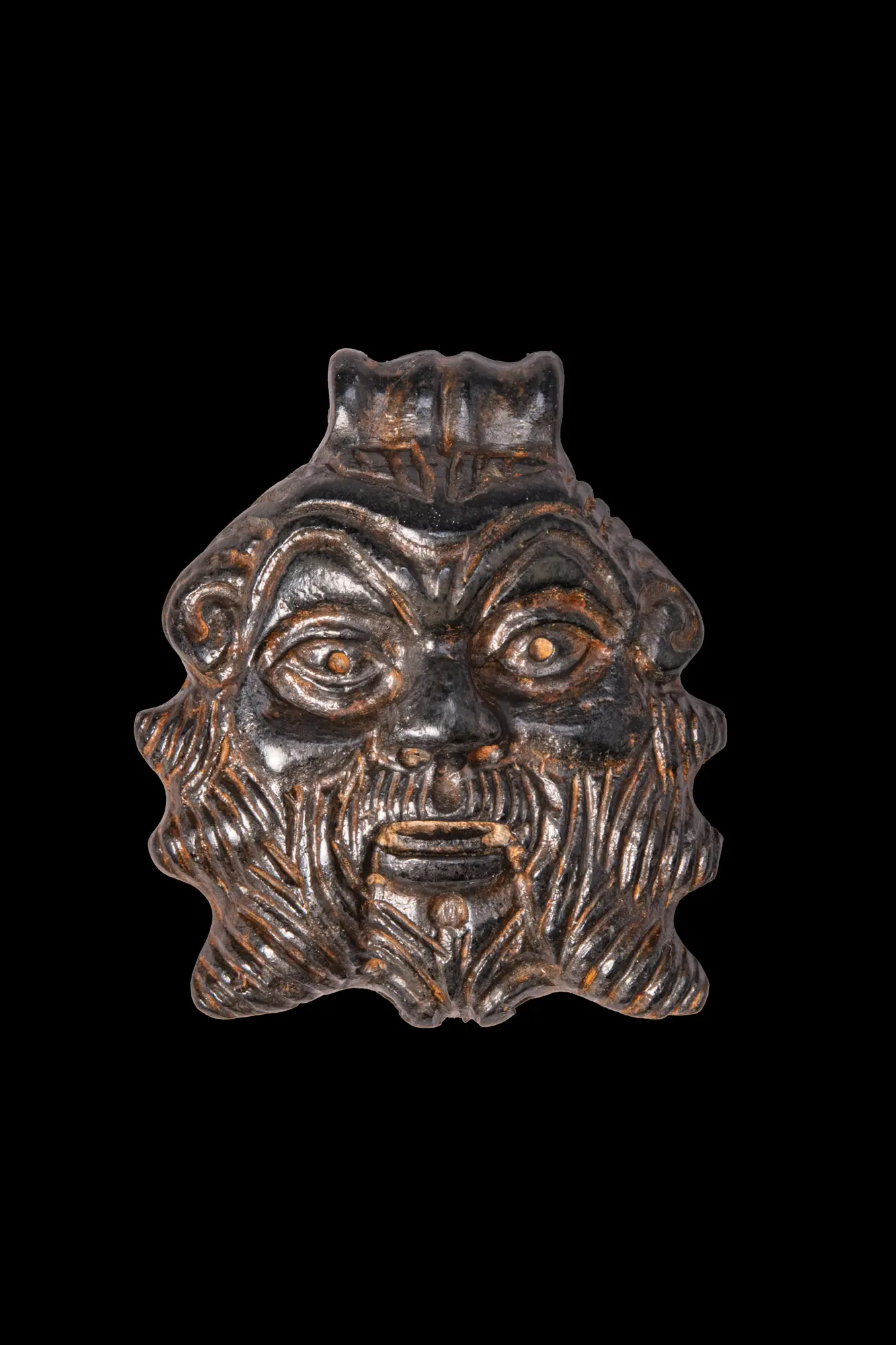 EGYPTIAN BLACK STONE PENDANT OF BES