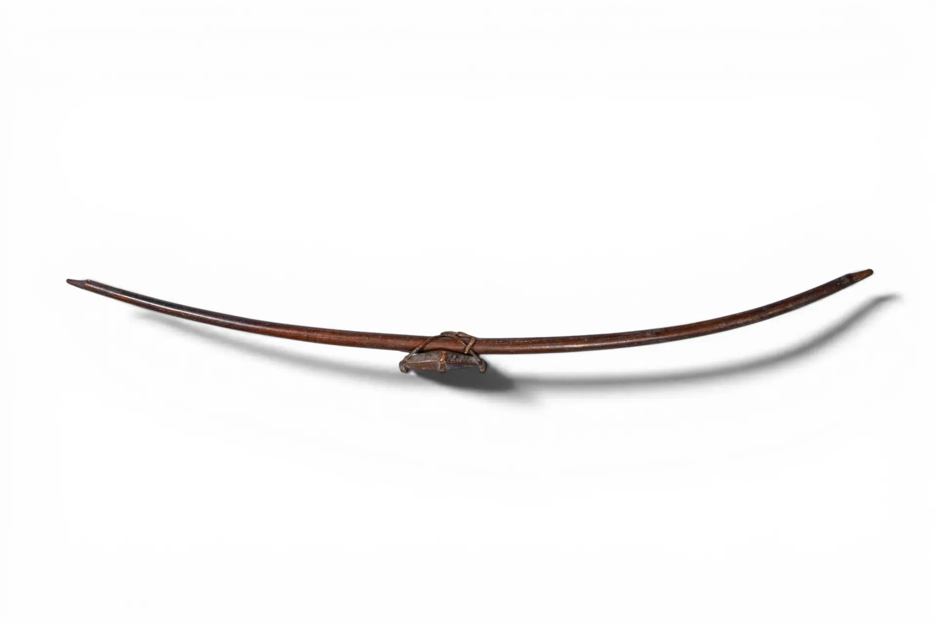 NATIVE AMERICAN BOW STAFF WITH RESONATOR - BIRD CALLER