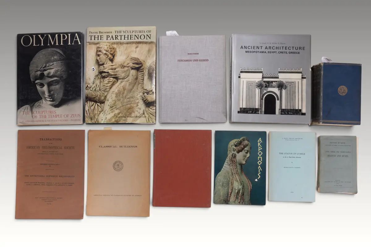 COLLECTION OF BOOKS ON GREEK ART AND CULTURE - EX LIBRARY OF ROBIN SIMS