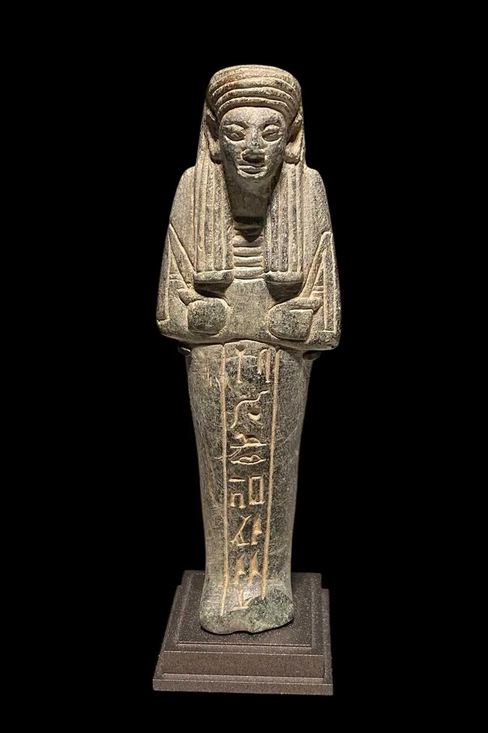 EGYPTIAN STONE SHABTI OF LADY HUTIAY