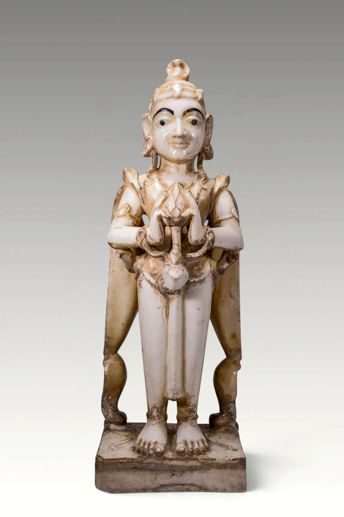 BURMESE MARBLE FIGURE OF VISHNU