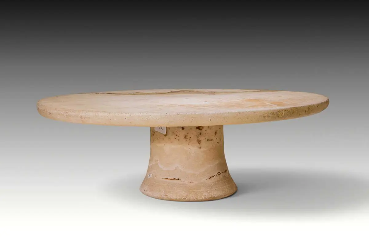 EGYPTIAN ALABASTER OFFERING TABLE - EX SOTHEBY'S