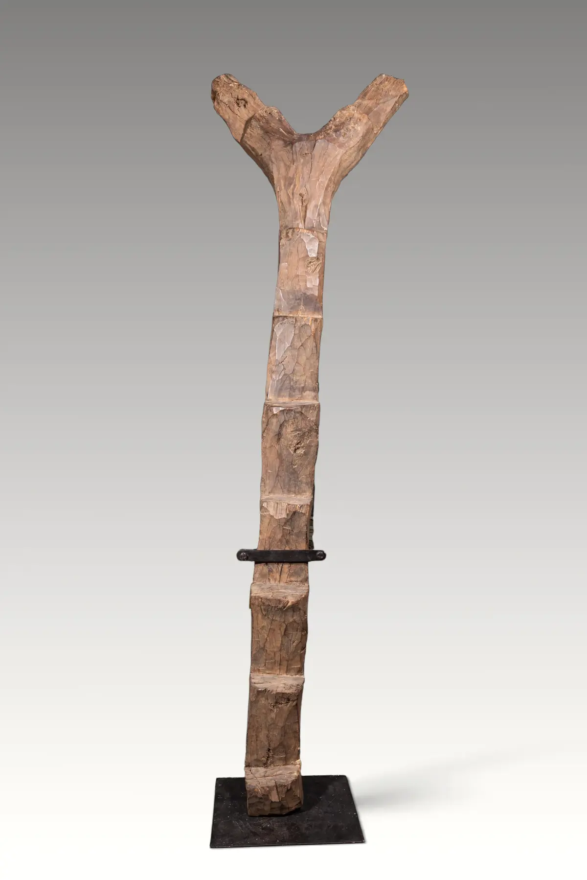TALL WOODEN DOGON LADDER