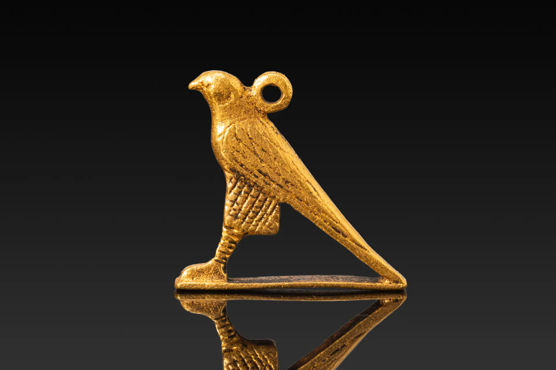 EGYPTIAN GOLD FALCON AMULET
