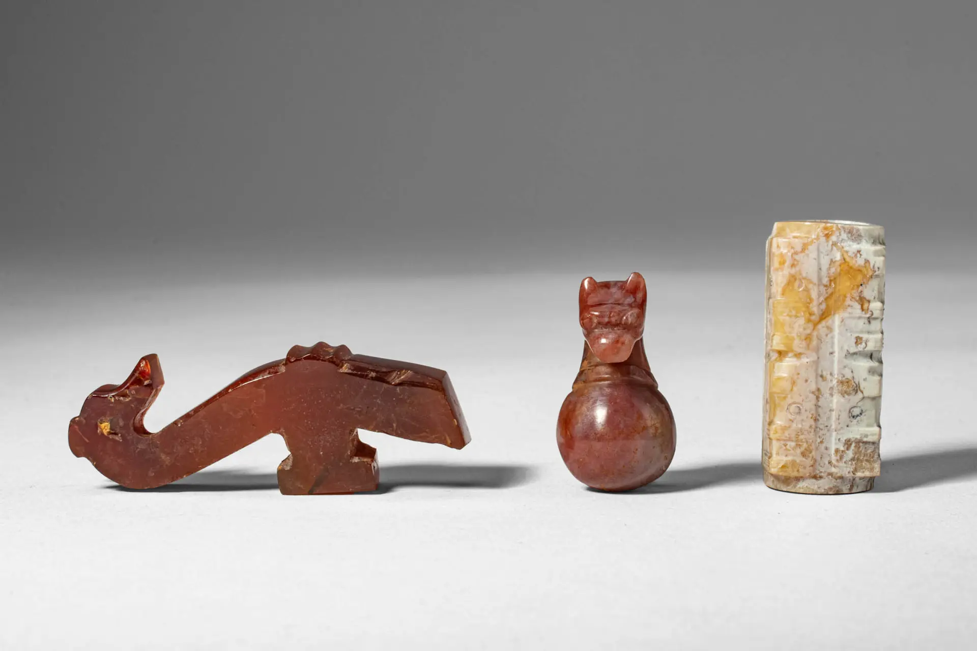 GROUP OF CHINESE STONE CARVINGS