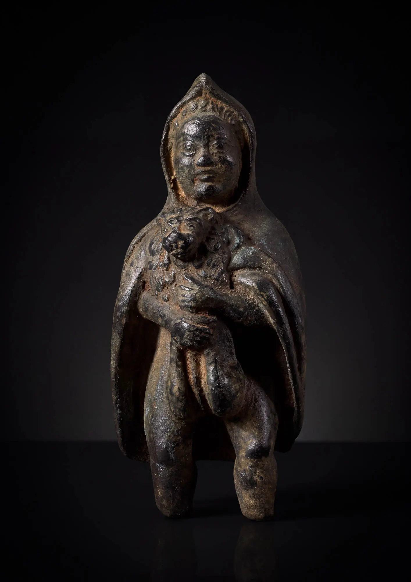 ROMAN BRONZE FIGURE OF A PRIEST