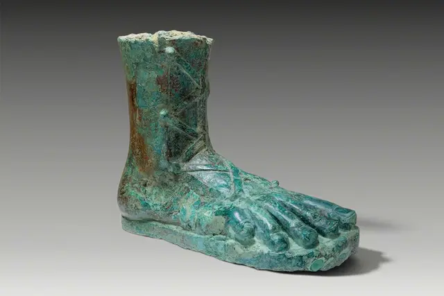 LIFE-SIZE ROMAN BRONZE FOOT WITH CALIGA